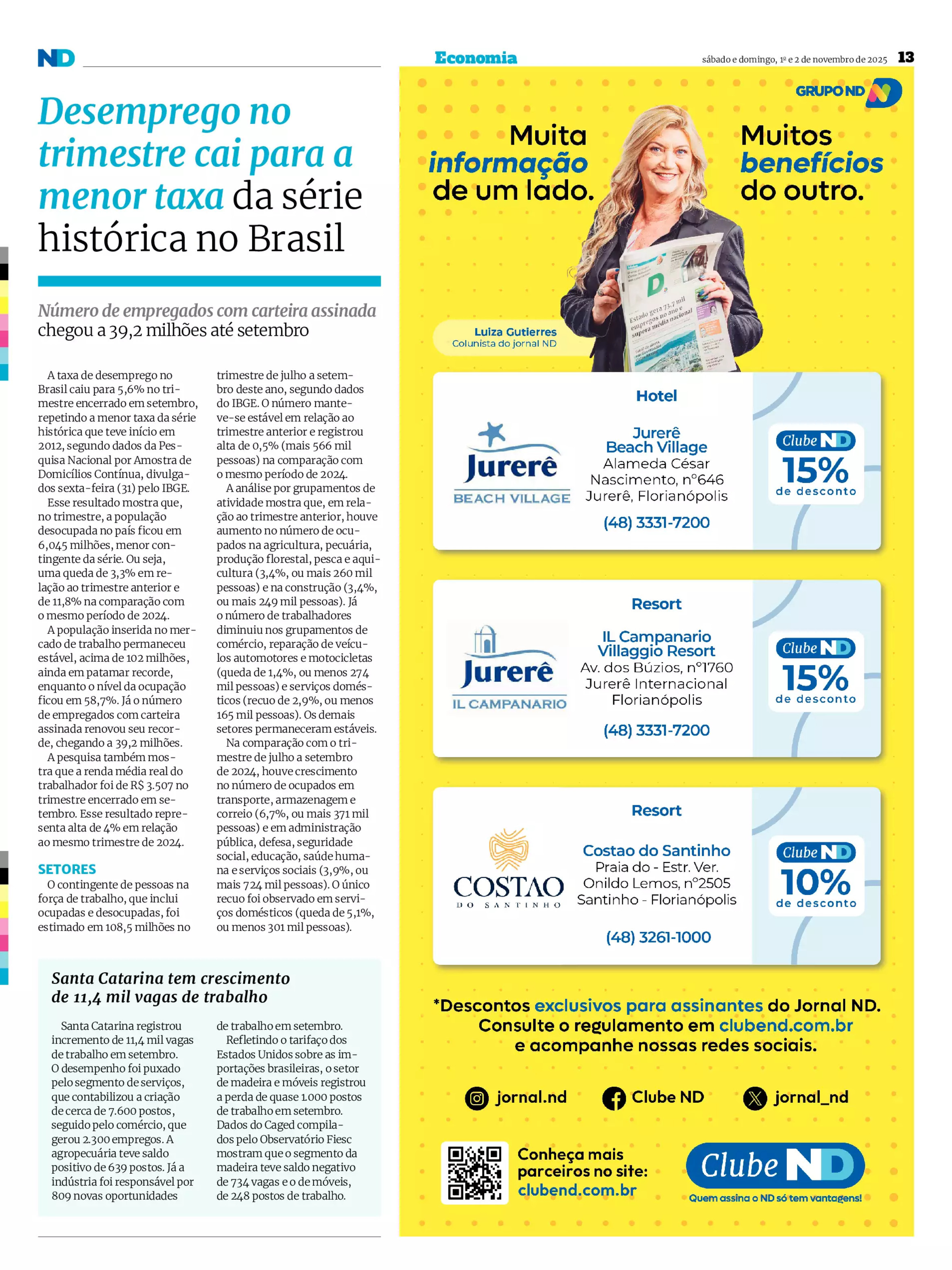 Desemprego no trimestre cai para a menor taxa da série histórica no Brasil