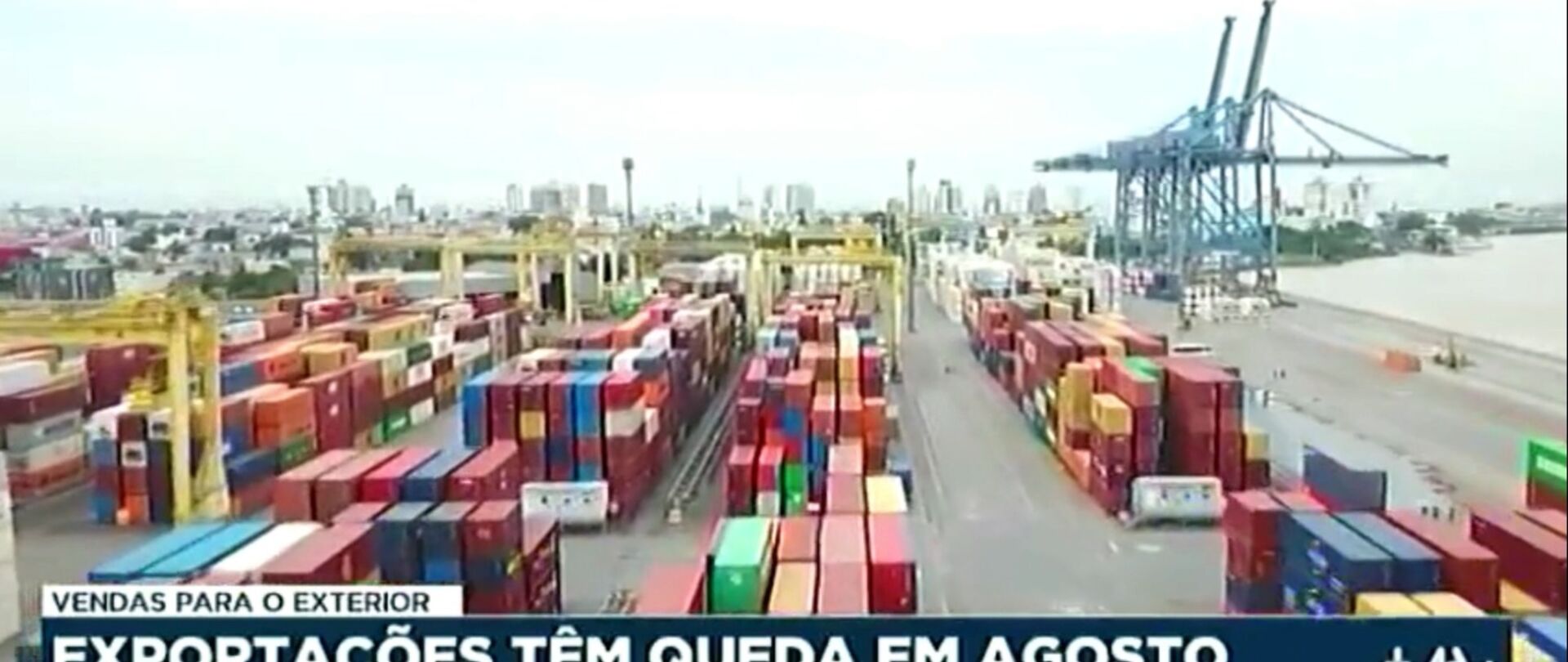 SC: exportações tem queda em agosto