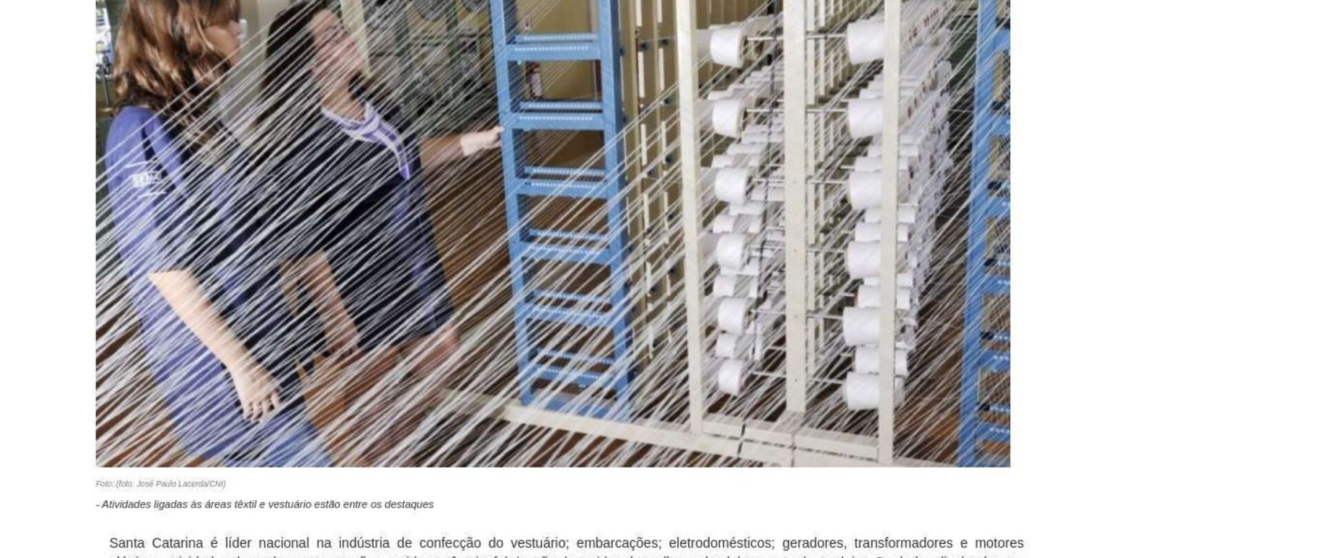 SC lidera sete setores industriais no Brasil