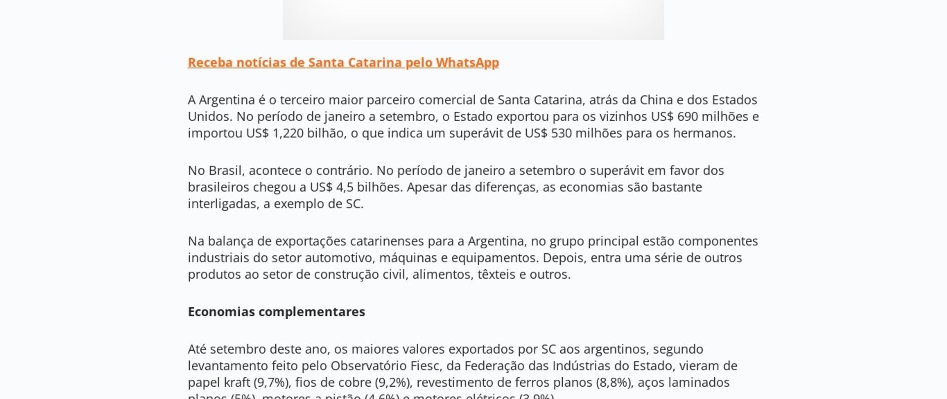 Por que a eleição da Argentina é importante para a economia de SC