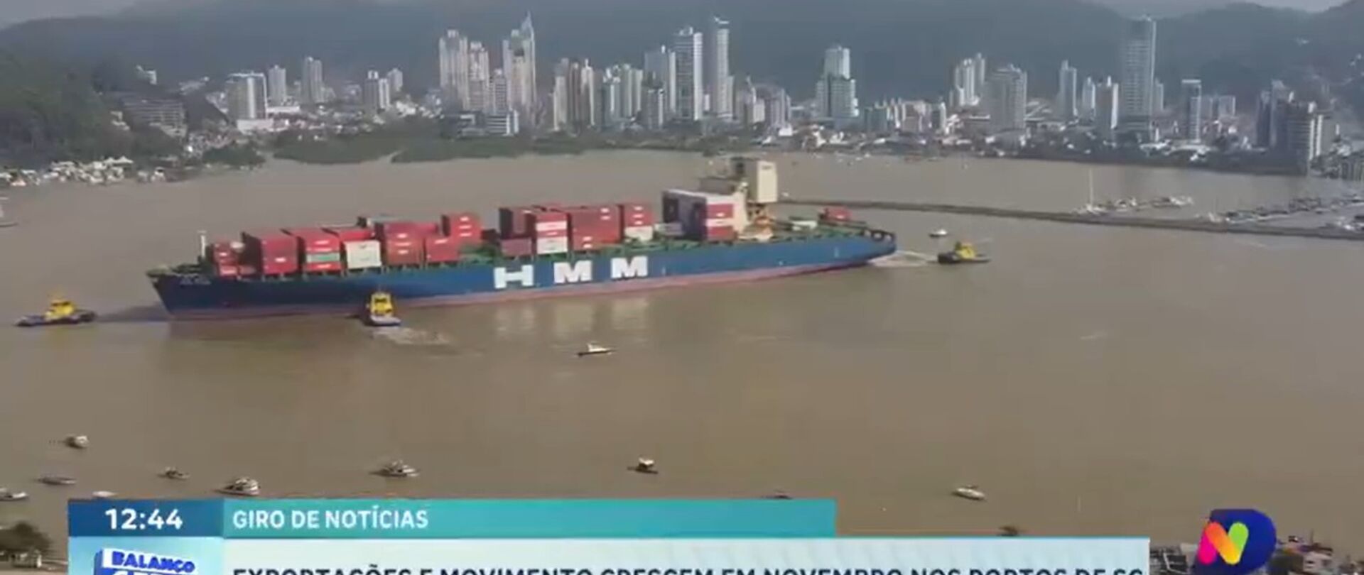 Exportações em movimento crescem em novembro nos portos de SC