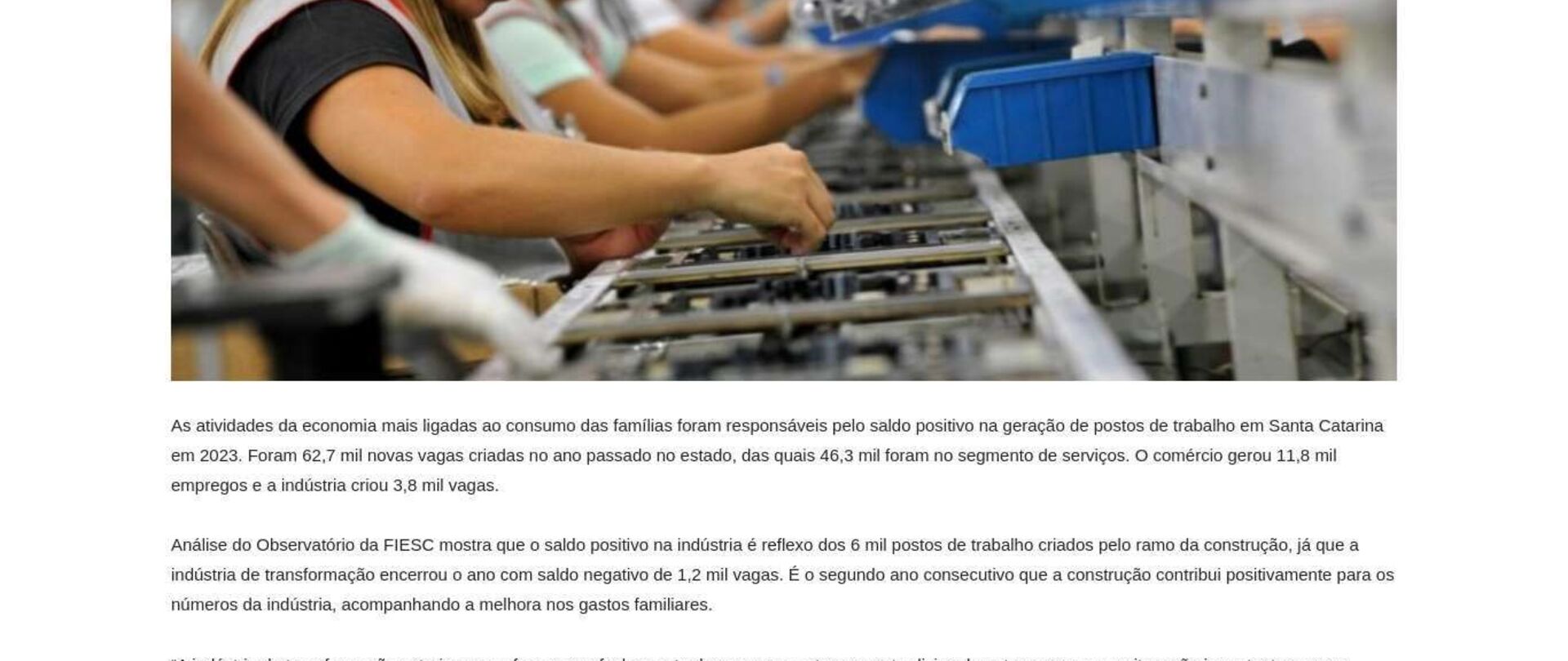 SC gera 62,7 mil novas vagas de trabalho em 2023