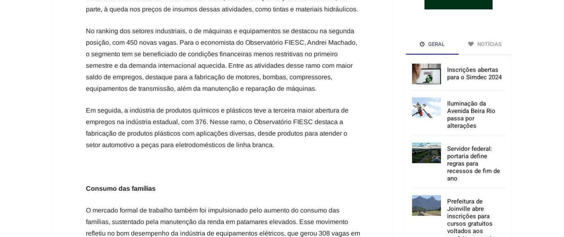SC gera 7,6 mil novos empregos em agosto