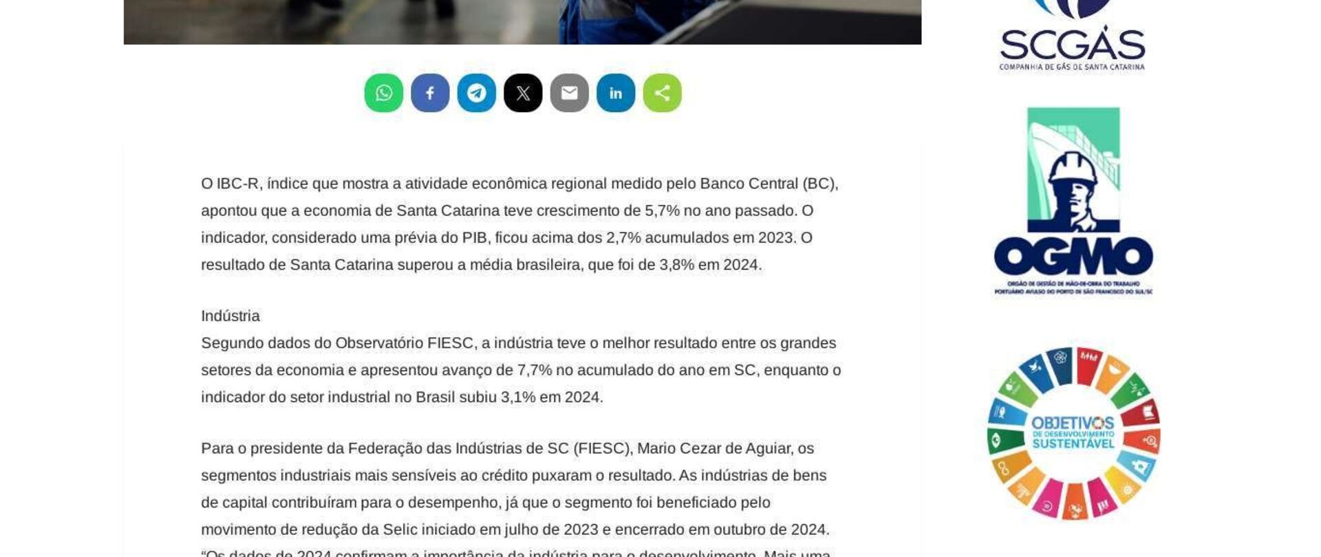 Indústria teve o melhor resultado entre os grandes setores da economia em 2024