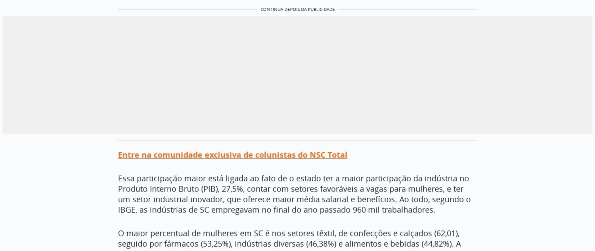 Por que a indústria de SC é líder nacional na média de empregos para mulheres