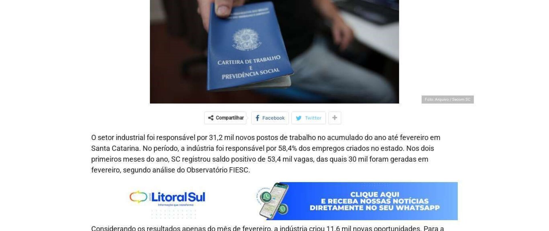 Indústria gera 31,2 mil vagas no ano