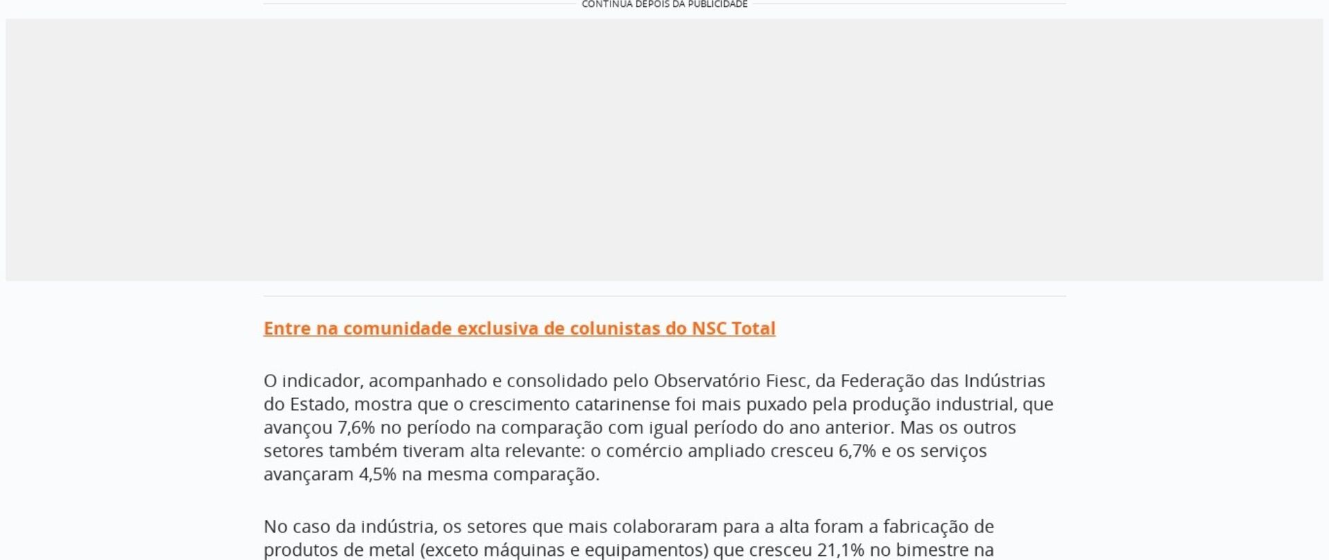 Prévia do PIB de SC mostra economia aquecida no primeiro bimestre do ano 