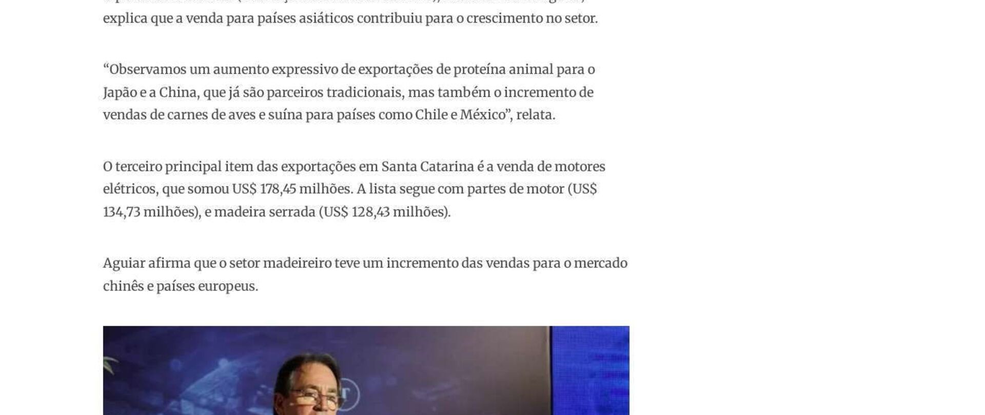 Exportações em Santa Catarina chegam a US$ 3,85 bilhões nos quatro primeiros meses do ano