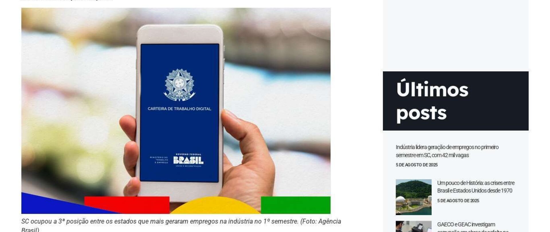 Indústria lidera geração de empregos no primeiro semestre em SC, com 42 mil vagas