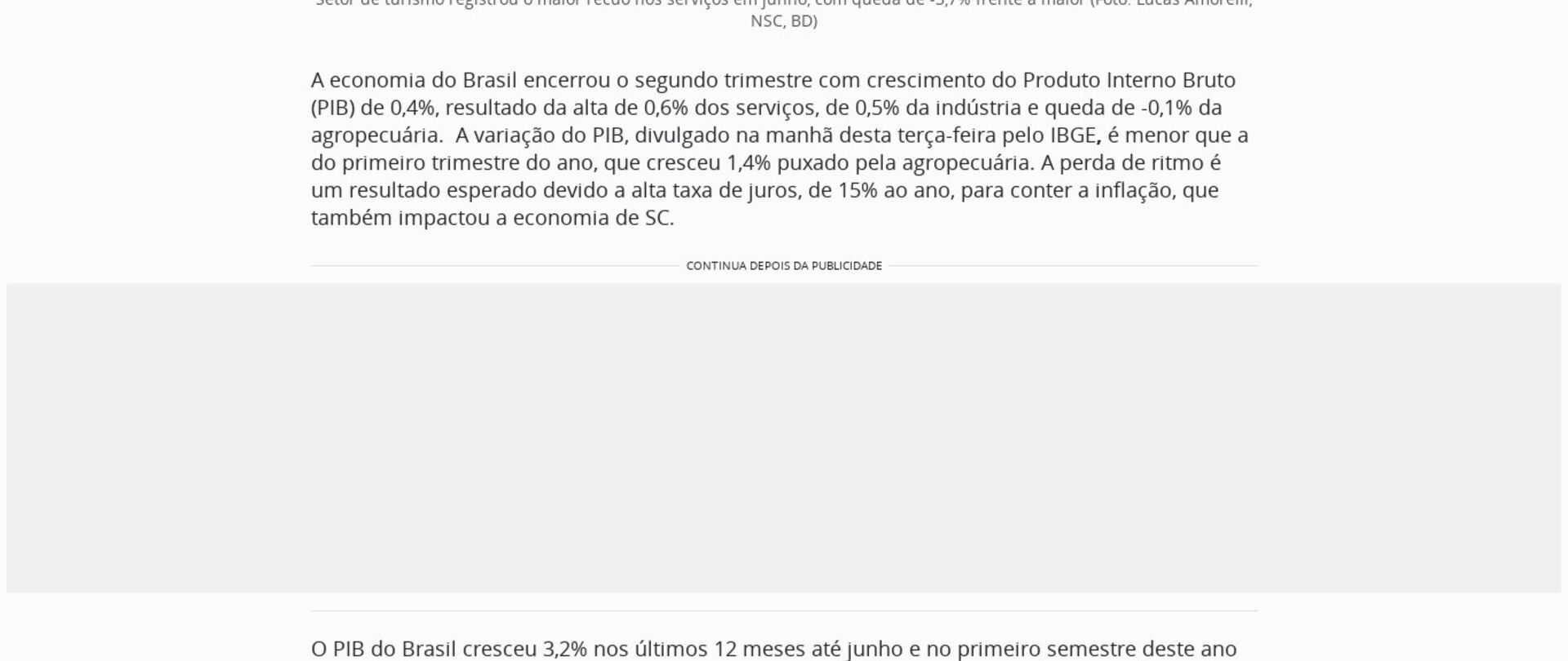Juros altos impactam PIB do Brasil e a economia de SC no segundo trimestre