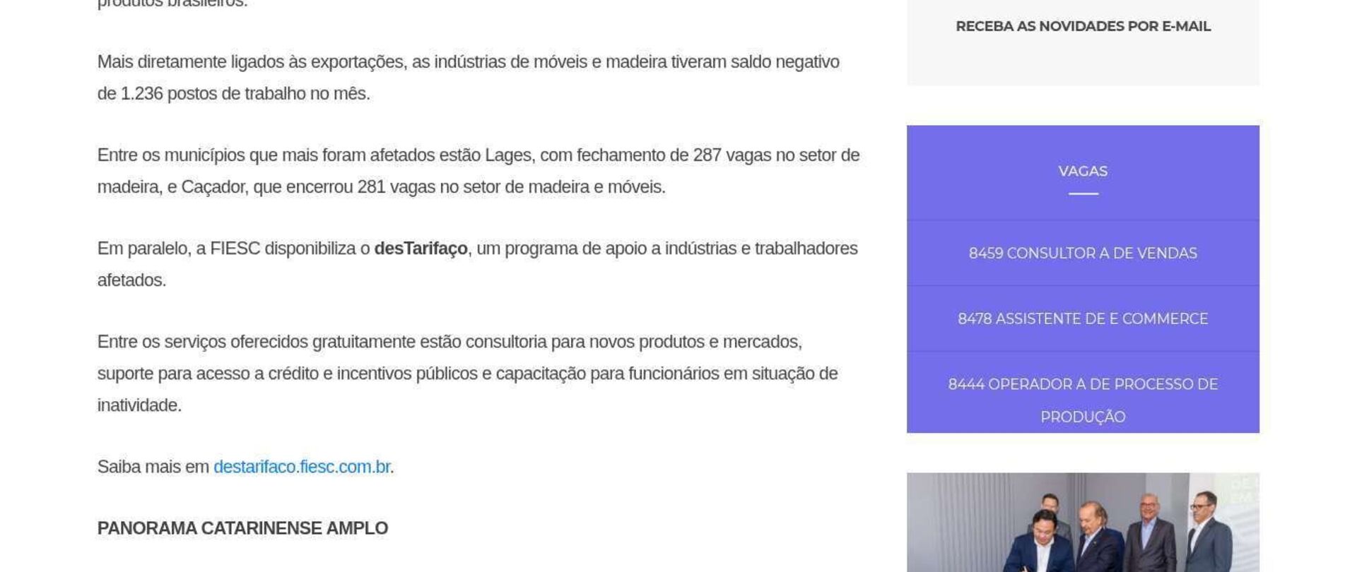 Indústria catarinense fecha 1,75 mil vagas de emprego em agosto 