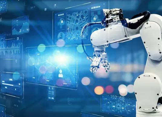 Máquina realizando operação industrial